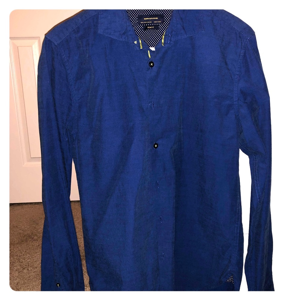 2 Denim and Flower Men’s Button Up Shirts